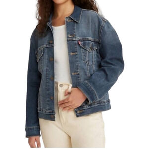 NWT Levi’s Denim Ex boyfriend Dark Blue Jacket size L